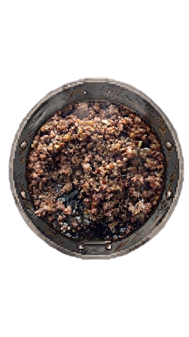 Pan with stuffing